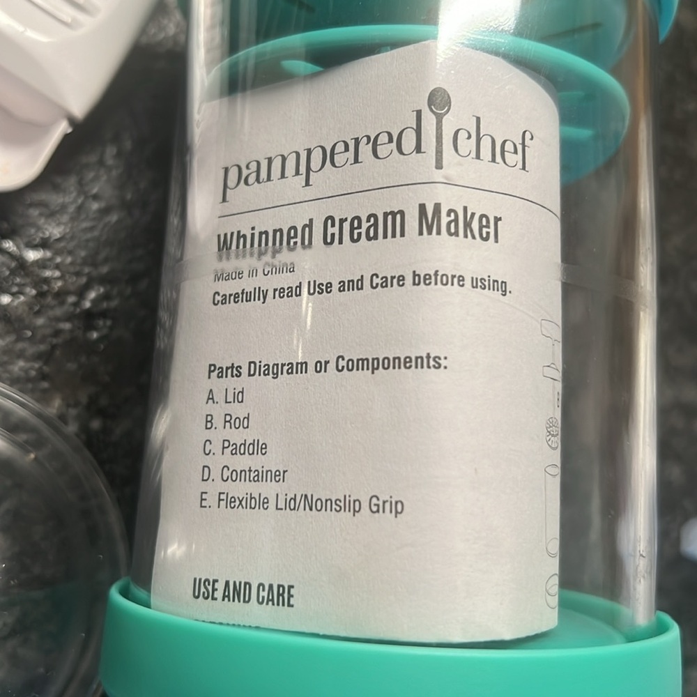 Baking bundle Pampered Chef Whipped cream maker powdered sugar 2 spoons - Picture 4 of 4